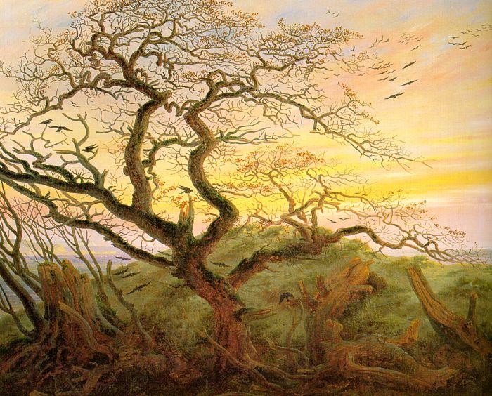Caspar David Friedrich The Tree of Crows Norge oil painting art